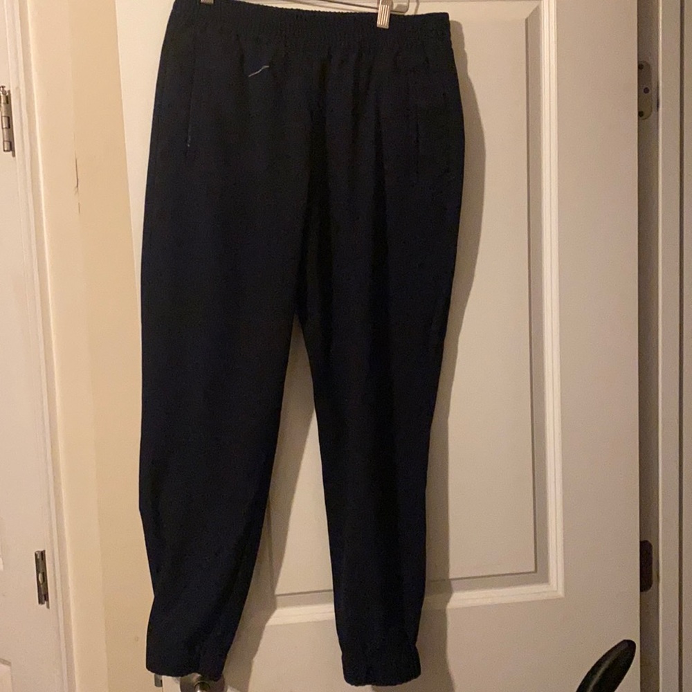 Black and navy joggers